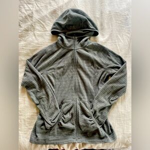 North Face hooded zip up fleece